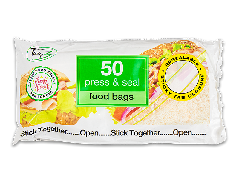 Press & Seal Food Bags 50pk